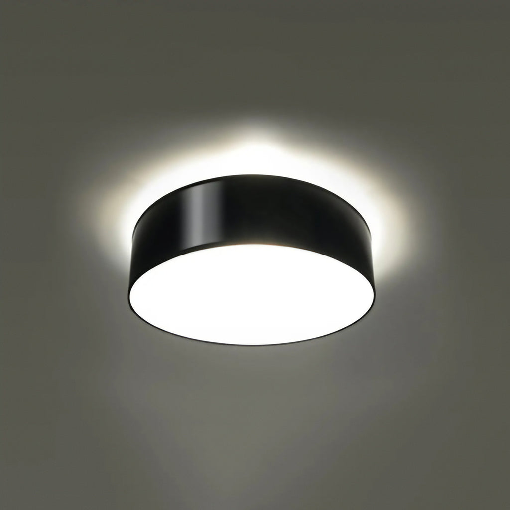 Plafonnier rond cylindrique de 11 cm de haut, de 25 à 55 cm