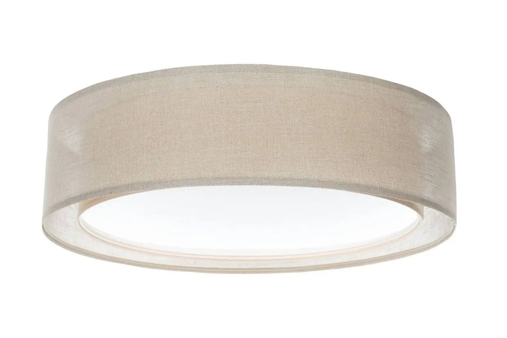 Plafonnier rond en tissu beige, 50 ou 60 cm de diamètre