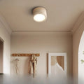 Plafonnier rond bois et pierre, une, trois ou quatre lampes