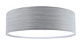 Plafonnier rond en tissu gris avec diffuseur, 50 cm
