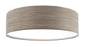 Plafonnier rond en tissu taupe texturé, 50 cm de diamètre
