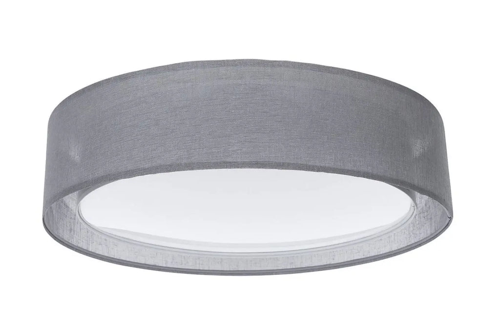 Plafonnier anneau en tissu graphite, 50 ou 60 cm de diamètre