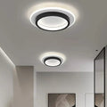 Plafonnier rond LED épuré, noir ou doré, lumière au choix, noir
