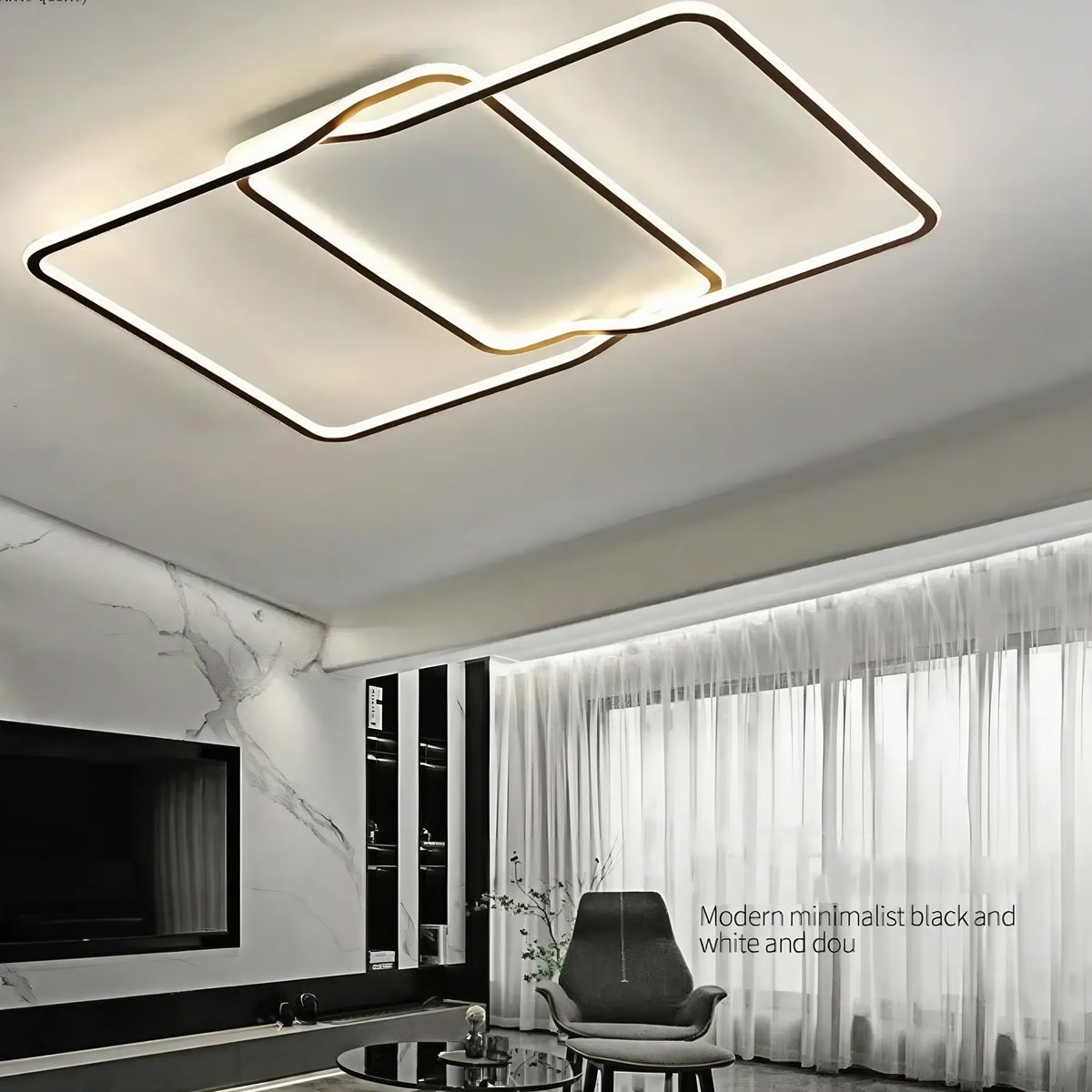 Plafonnier LED rond noir, trois modèles, lumière au choix