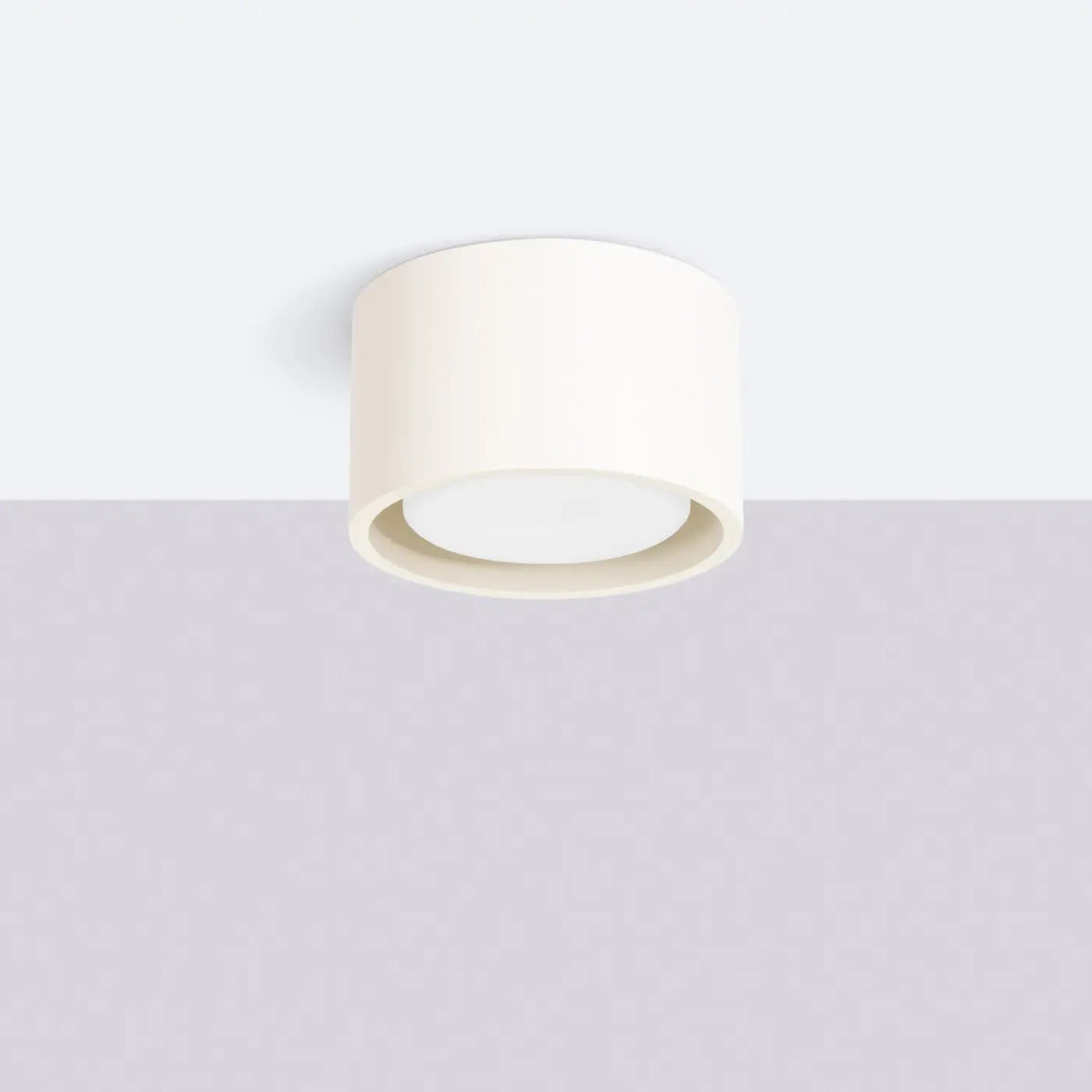 Plafonnier plat en aluminium, 1, 2 ou 3 spots, quatorze couleurs, beige