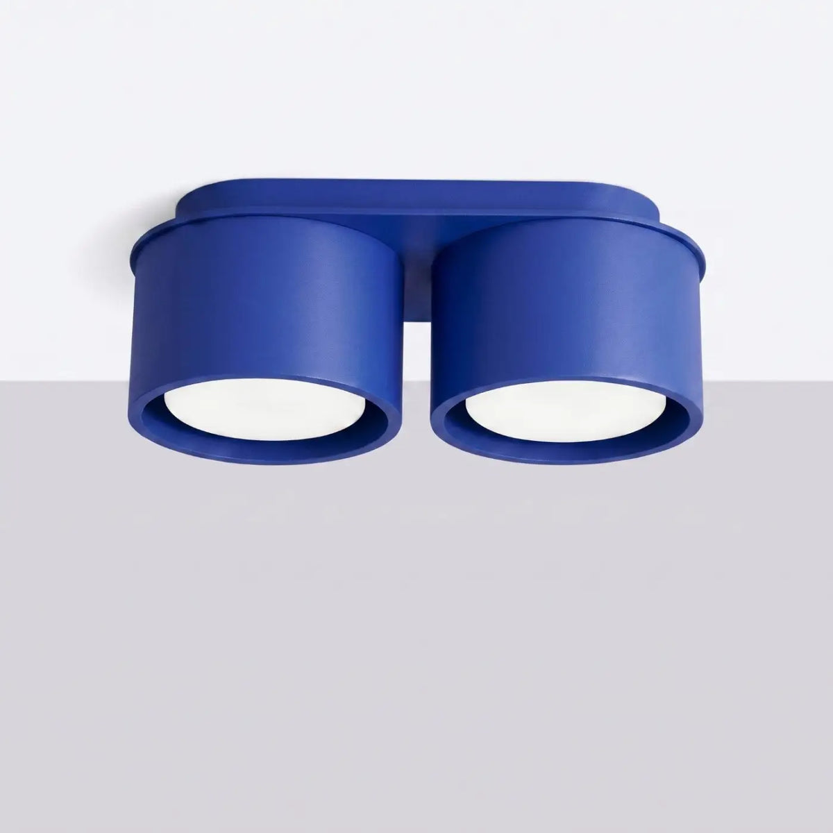 Plafonnier plat en aluminium, 1, 2 ou 3 spots, quatorze couleurs, outremer