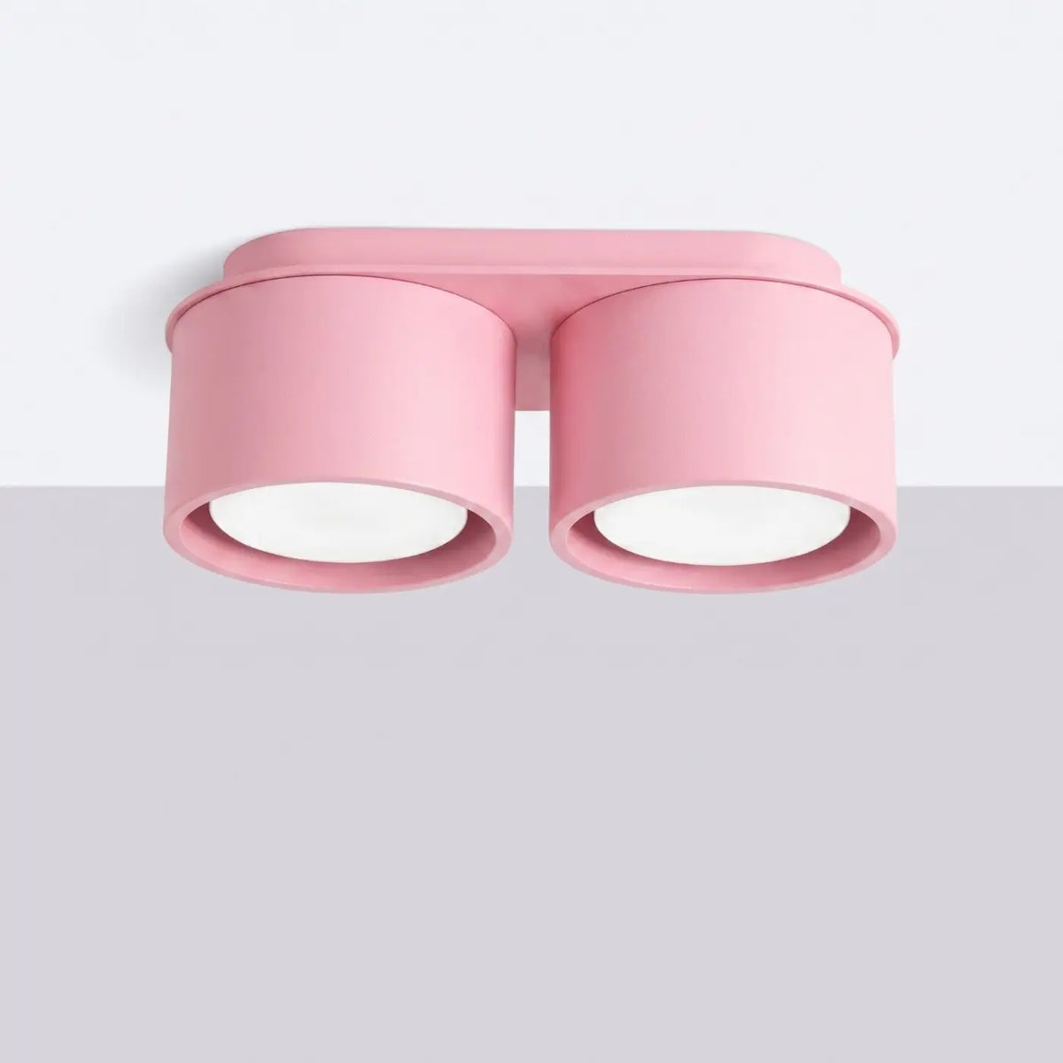 Plafonnier plat en aluminium, 1, 2 ou 3 spots, quatorze couleurs, rose