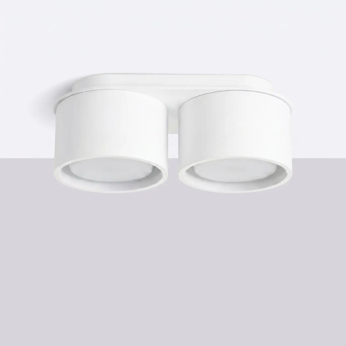 Plafonnier plat en aluminium, 1, 2 ou 3 spots, quatorze couleurs, blanc