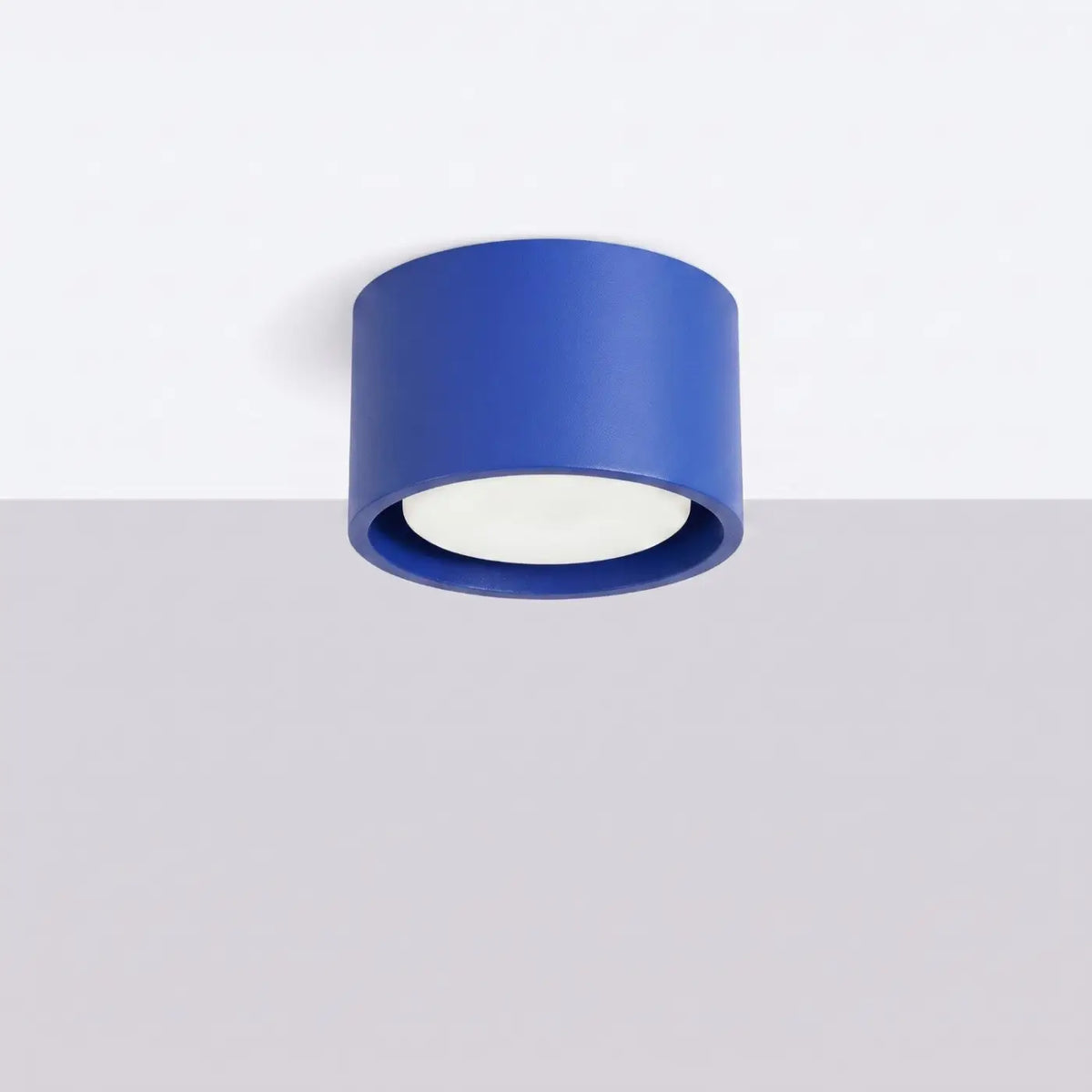 Plafonnier plat en aluminium, 1, 2 ou 3 spots, quatorze couleurs, outremer