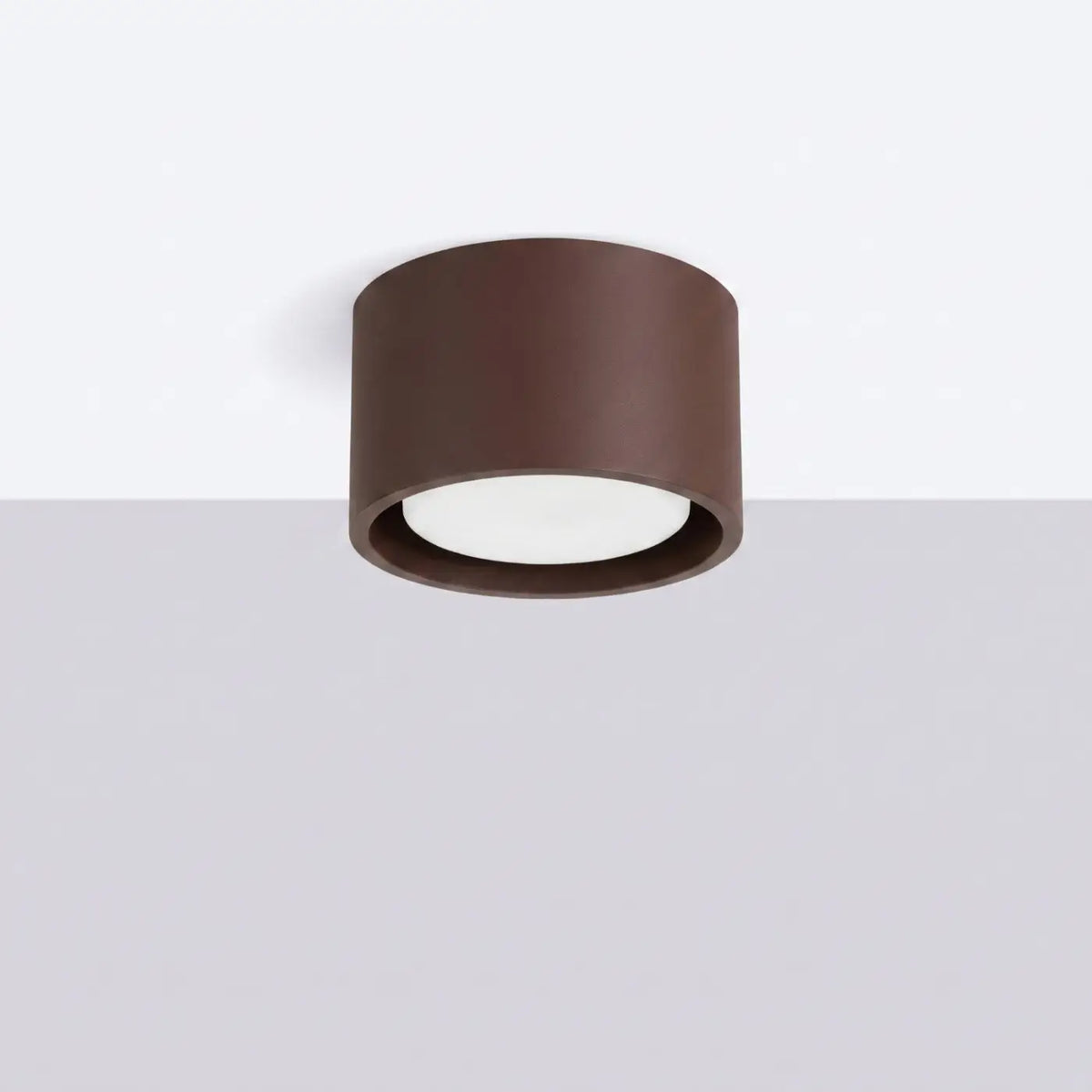 Plafonnier plat en aluminium, 1, 2 ou 3 spots, quatorze couleurs, marron