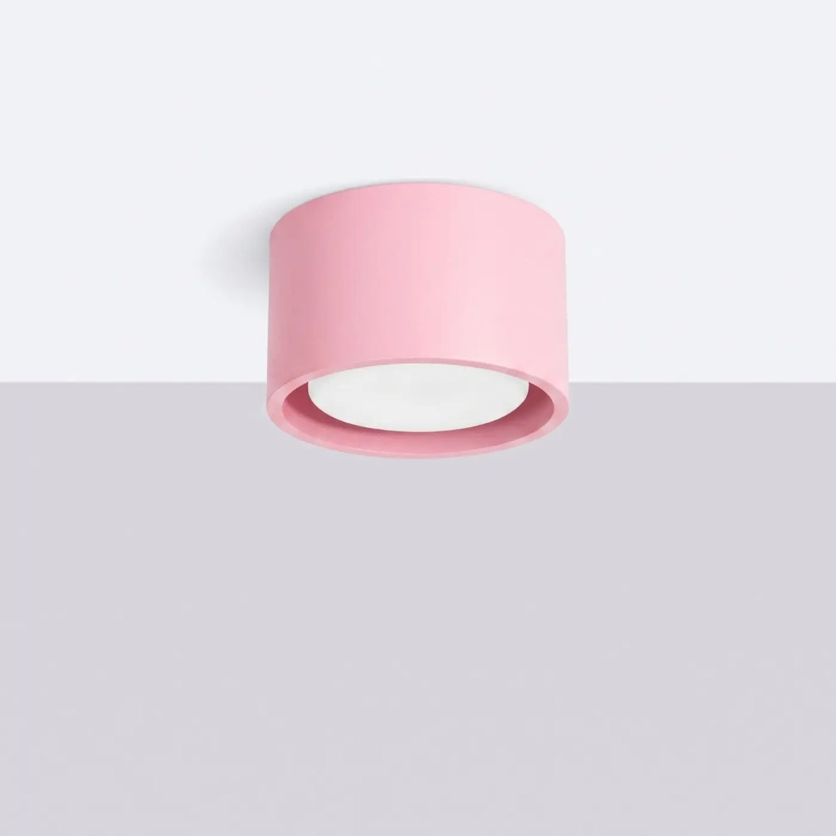 Plafonnier plat en aluminium, 1, 2 ou 3 spots, quatorze couleurs, rose