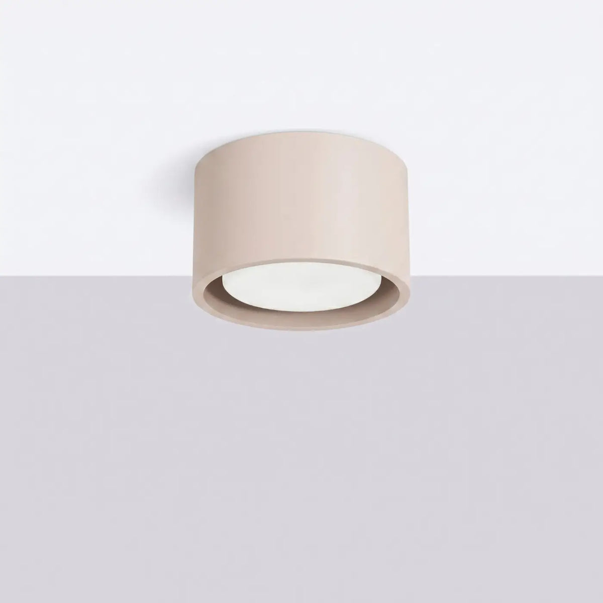 Plafonnier plat en aluminium, 1, 2 ou 3 spots, quatorze couleurs, taupe