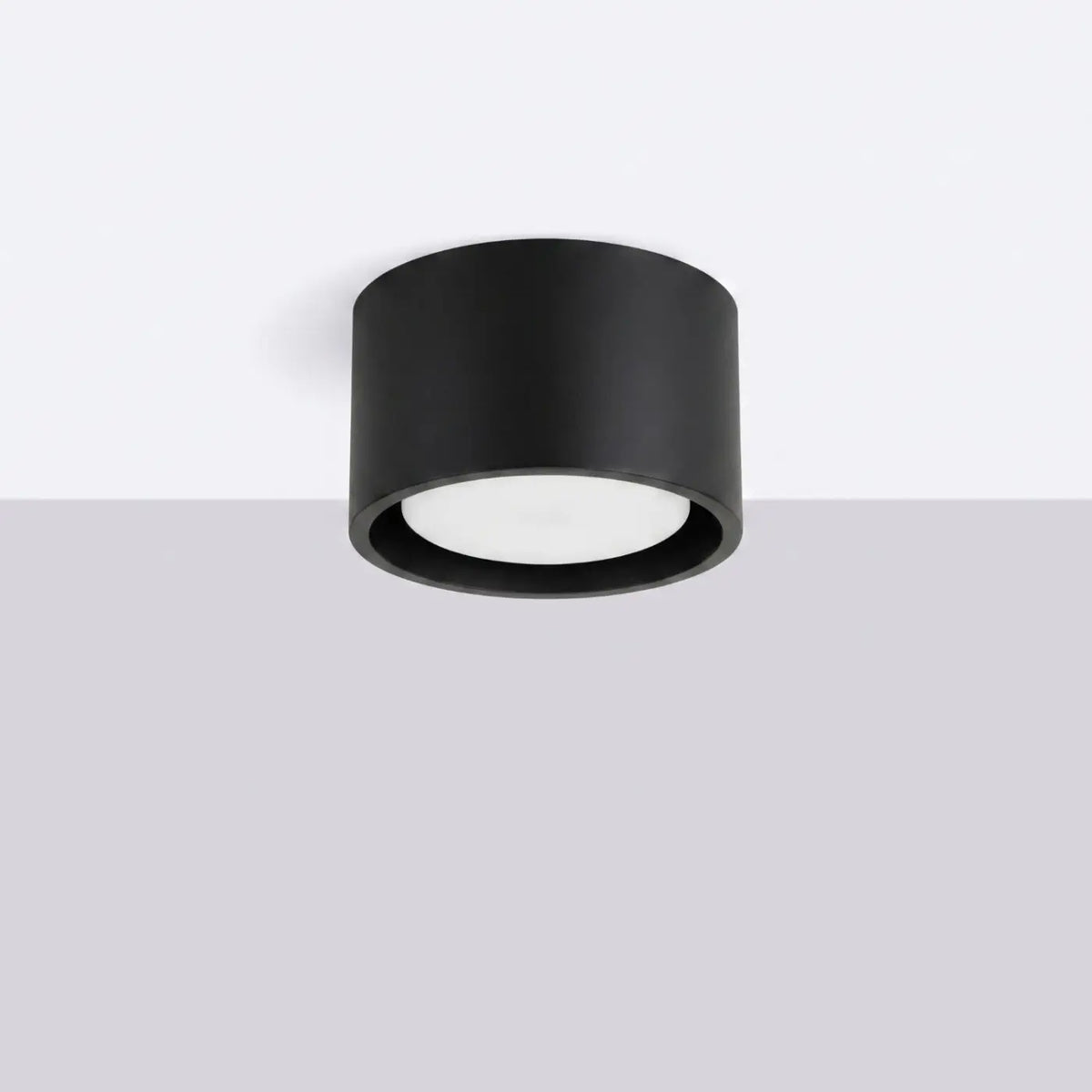 Plafonnier plat en aluminium, 1, 2 ou 3 spots, quatorze couleurs, noir