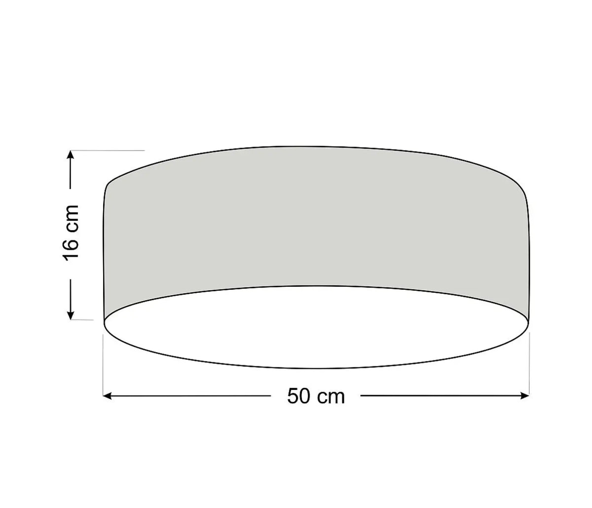 Plafonnier rond en tissu taupe texturé, 50 cm de diamètre
