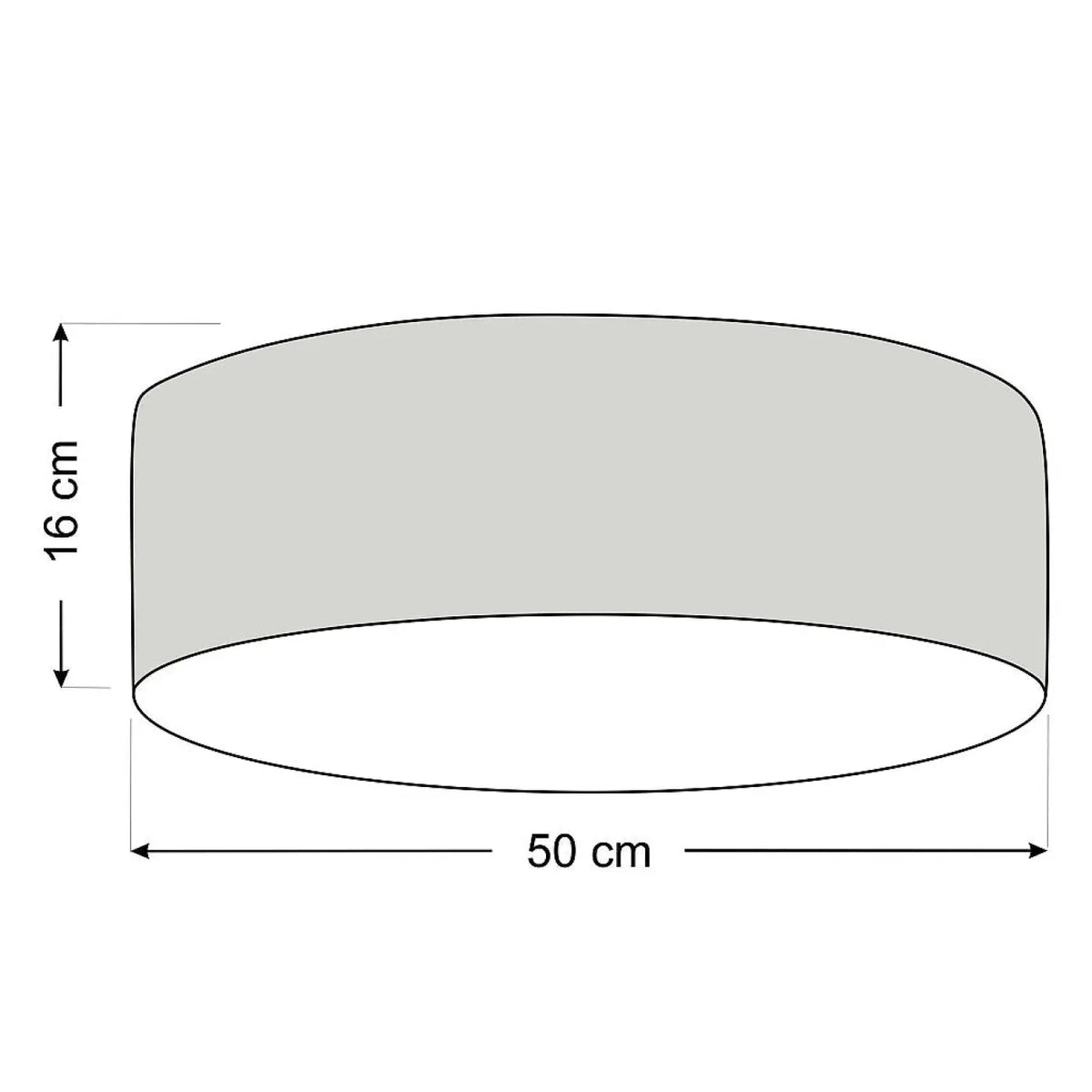 Plafonnier rond en tissu vanille texturé, 50 cm de diamètre