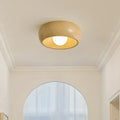 Plafonnier minimaliste finition bois naturel, beige ou marron, beige