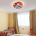 Plafonnier enfant thème super-héros, rouge ou bleu, rouge