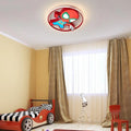 Plafonnier enfant thème super-héros, rouge ou bleu, rouge
