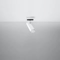 Plafonnier spot orientable en acier blanc, ampoule GU10