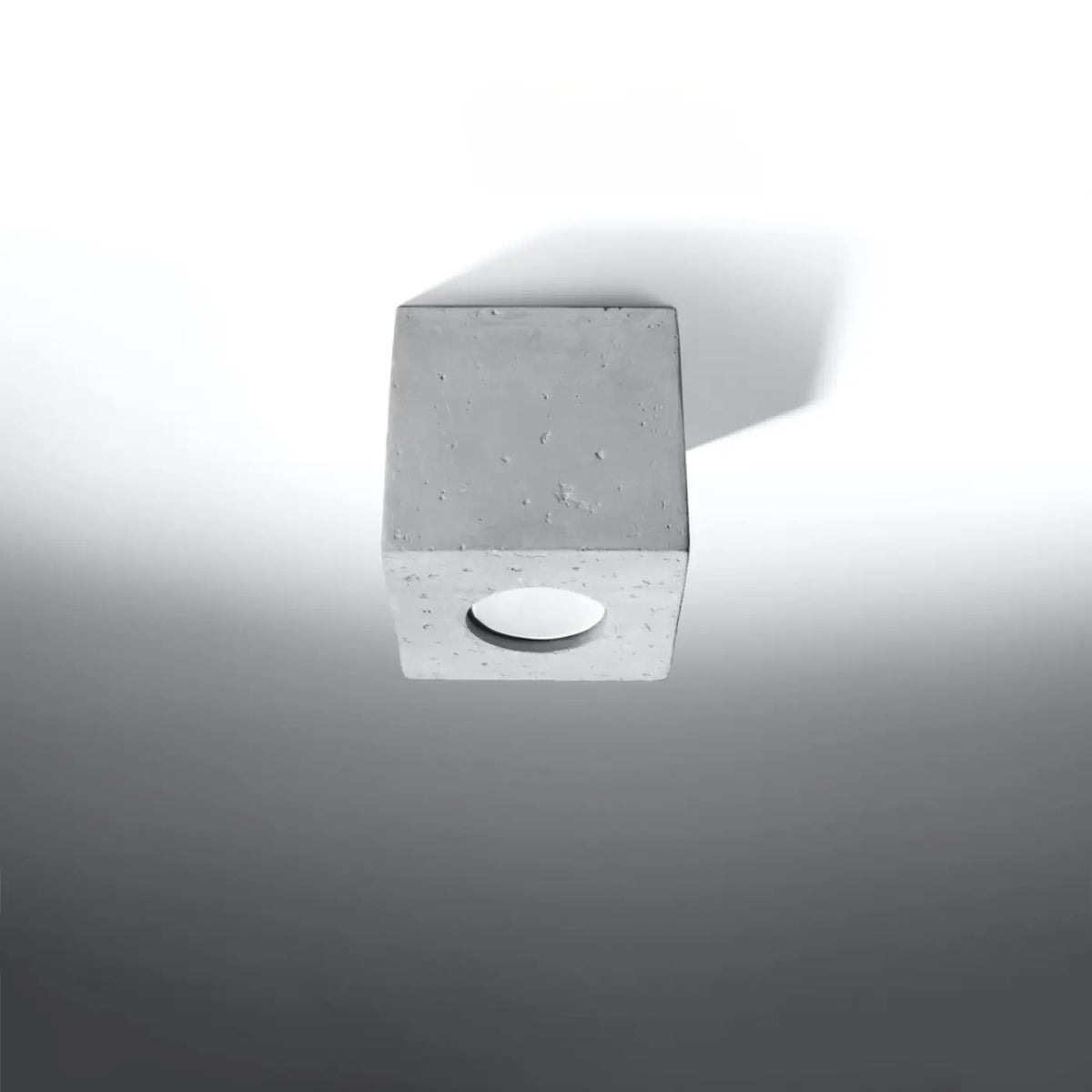 Plafonnier spot cube en aluminium, béton ou bois, GU10, gris
