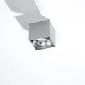 Plafonnier spot cube en aluminium gris, en saillie, GU10