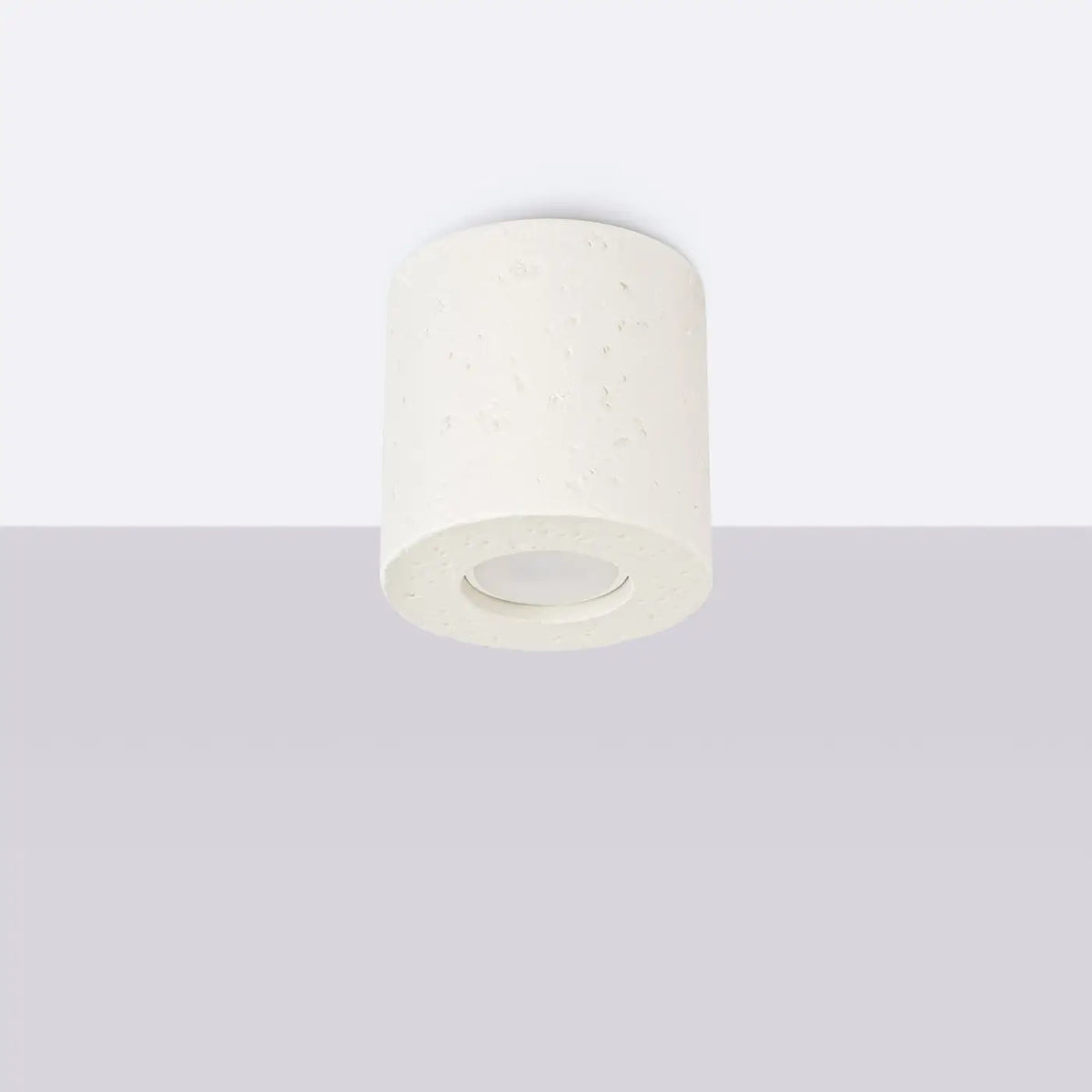 Plafonnier spot cylindre en aluminium, béton ou bois, GU10, beige
