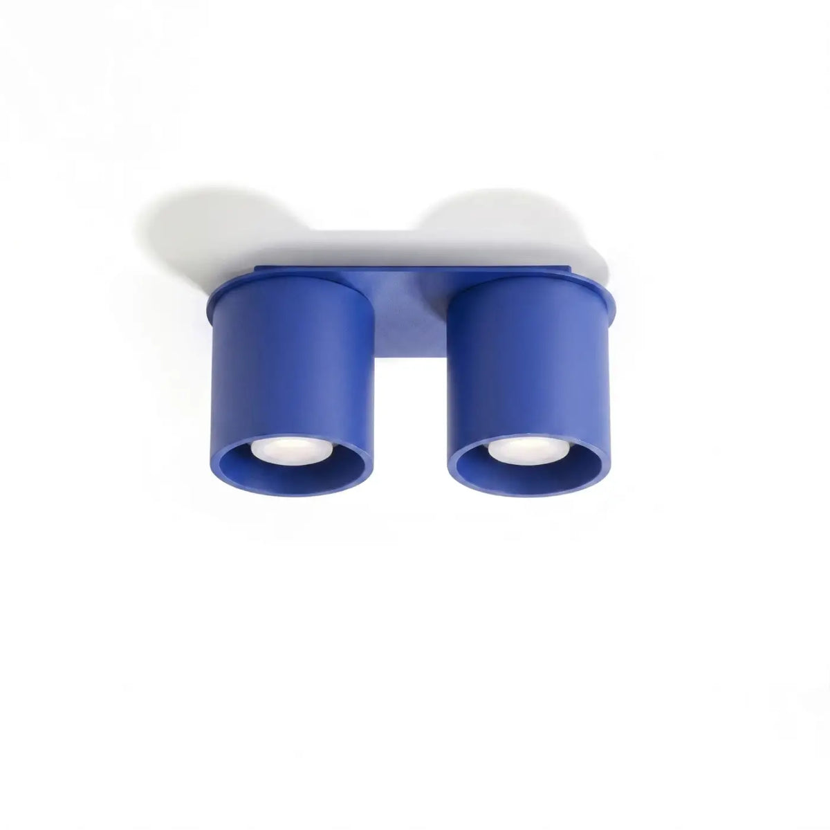 Plafonnier spot cylindre en aluminium, béton ou bois, GU10, outremer