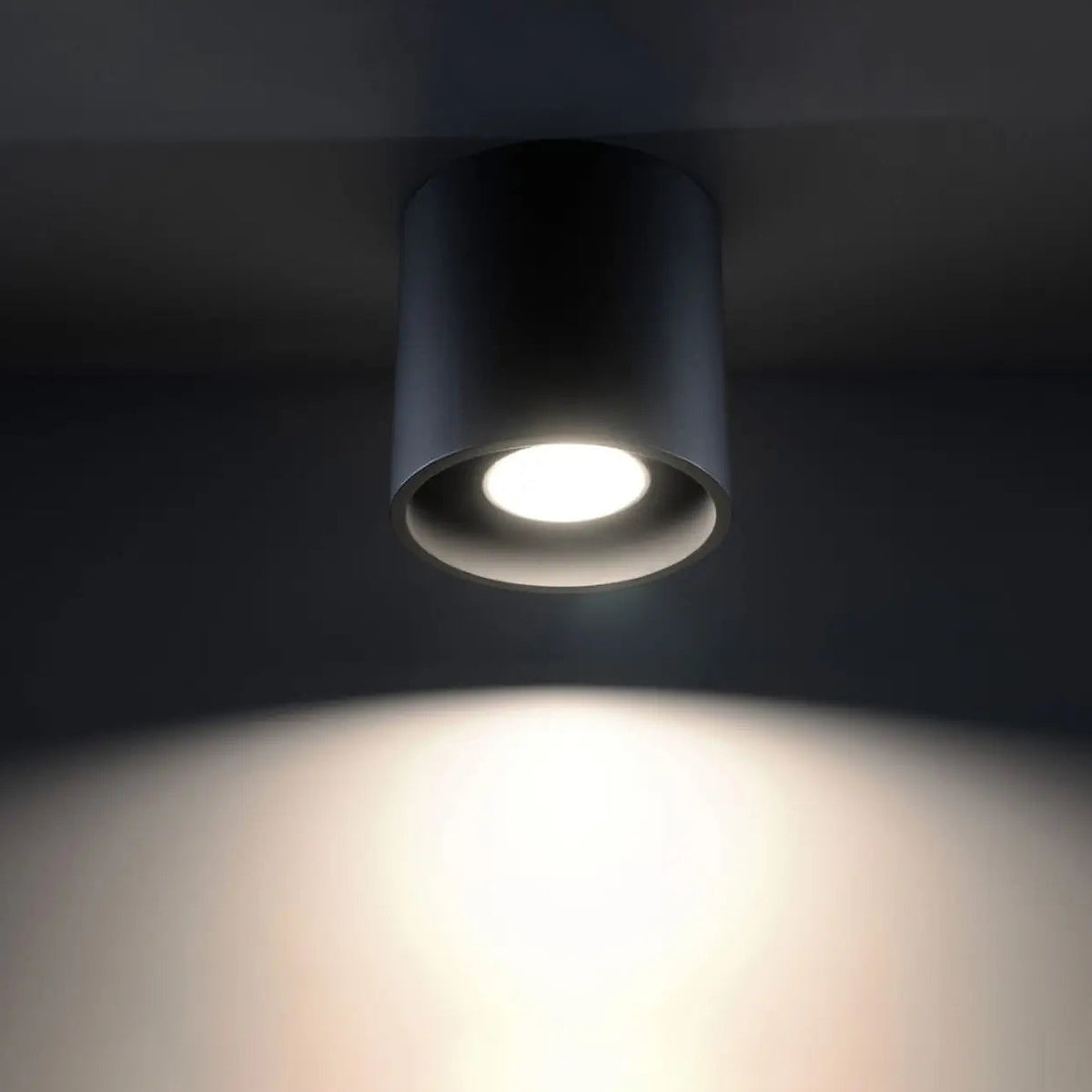Plafonnier spot cylindre en aluminium, béton ou bois, GU10