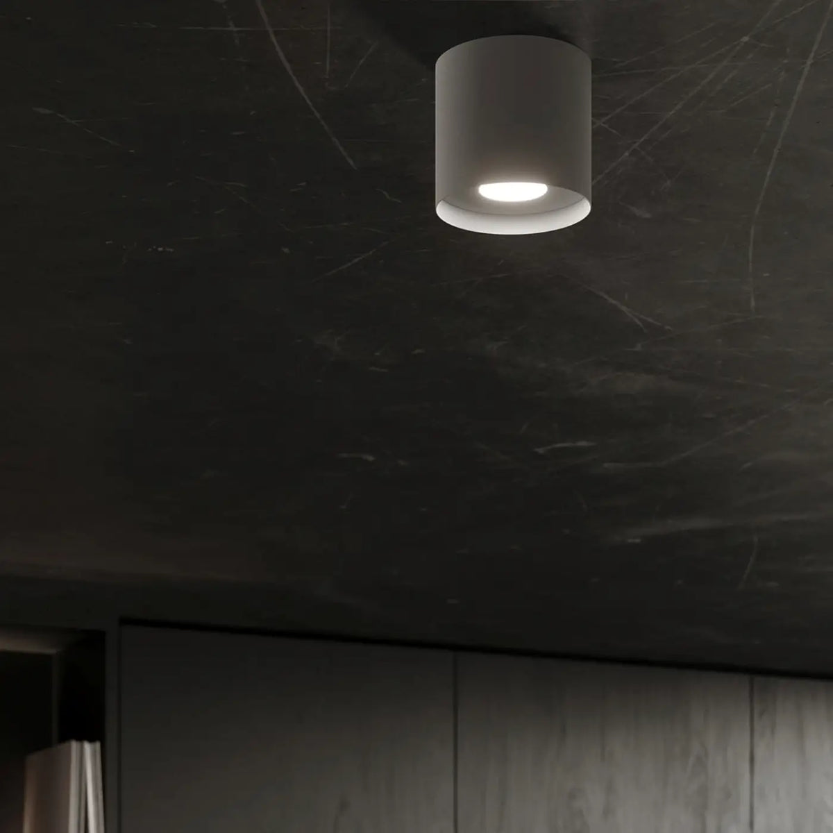 Spot de plafond en saillie, cylindre en aluminium, quatre coloris