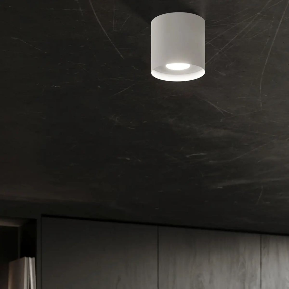 Spot de plafond en saillie, cylindre en aluminium, quatre coloris