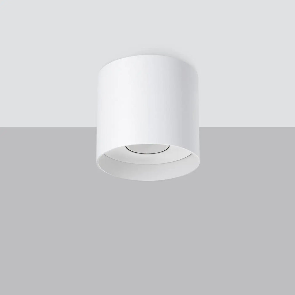 Spot de plafond en saillie, cylindre en aluminium, quatre coloris, blanc