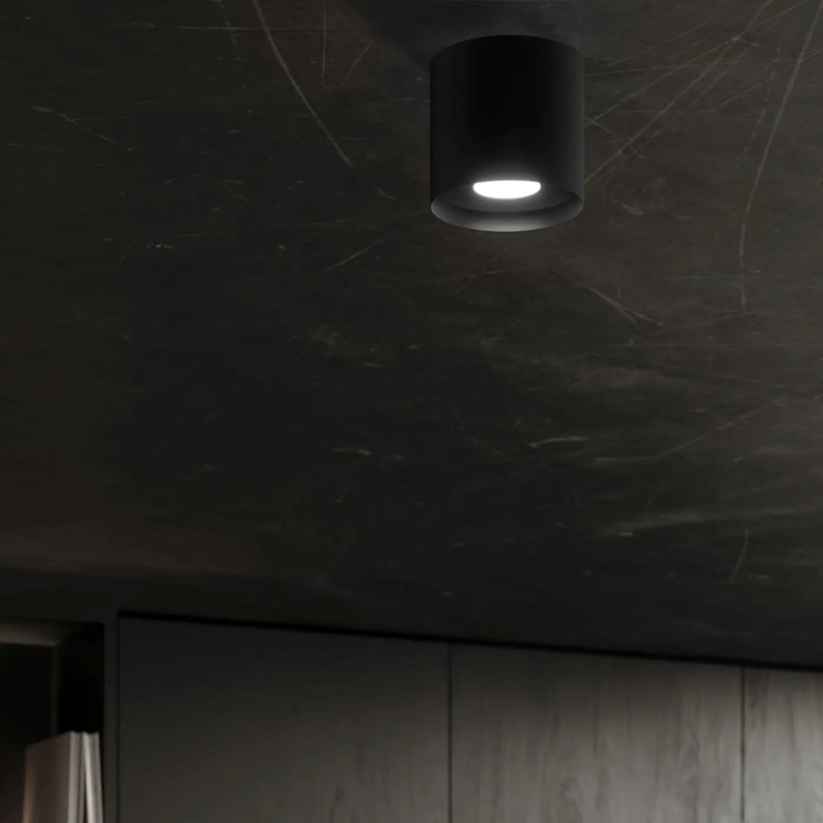 Spot de plafond en saillie, cylindre en aluminium, quatre coloris