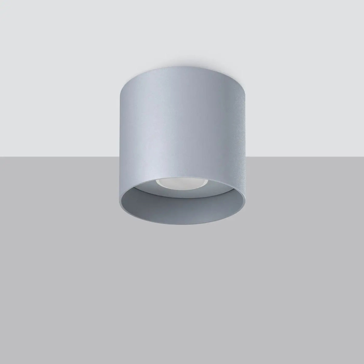 Spot de plafond en saillie, cylindre en aluminium, quatre coloris, gris