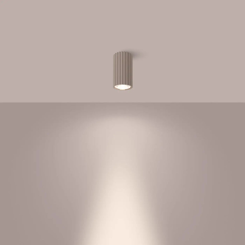 Spot en saillie cylindre cannelé, aluminium, LED 8 W, 10 coloris