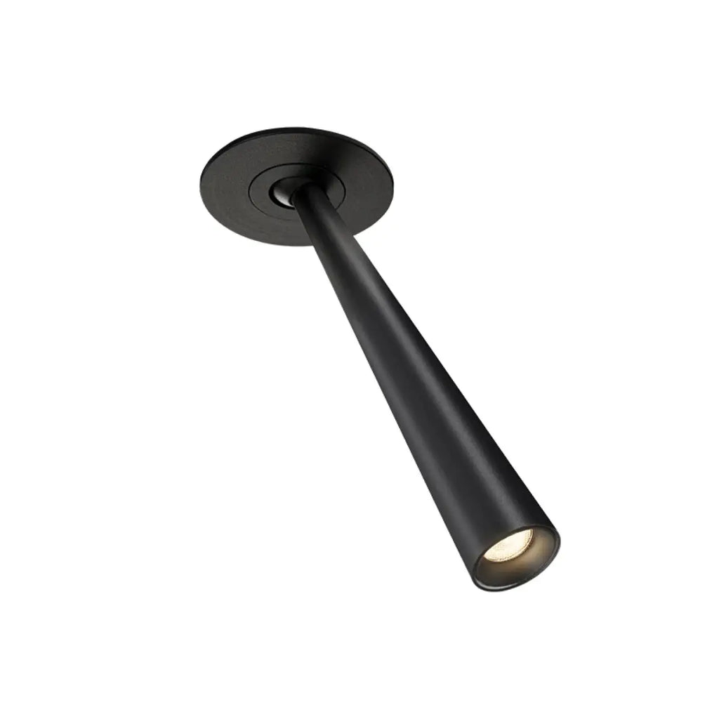 Spot LED encastré en tube, blanc ou noir, tailles S ou M