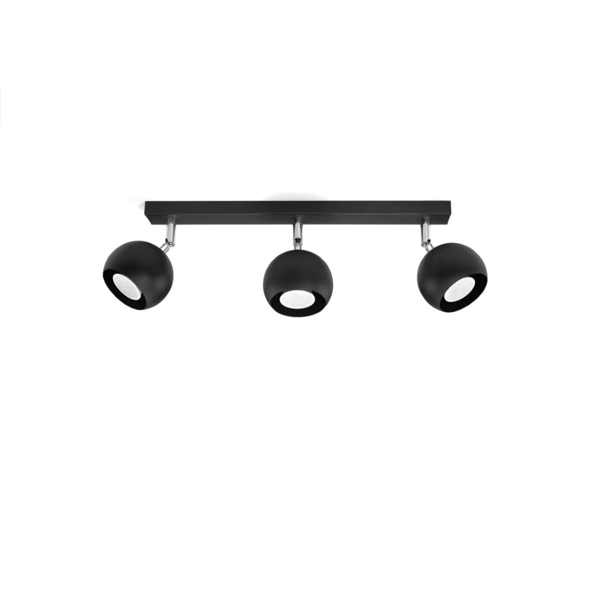 Plafonnier spots boules orientables, de 2 à 6 sources GU10, noir
