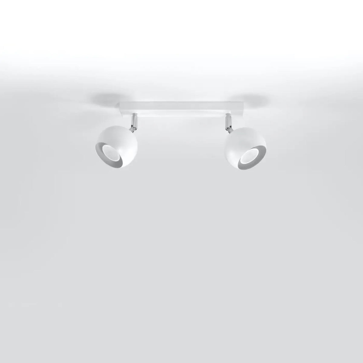 Plafonnier spots boules orientables, de 2 à 6 sources GU10, blanc