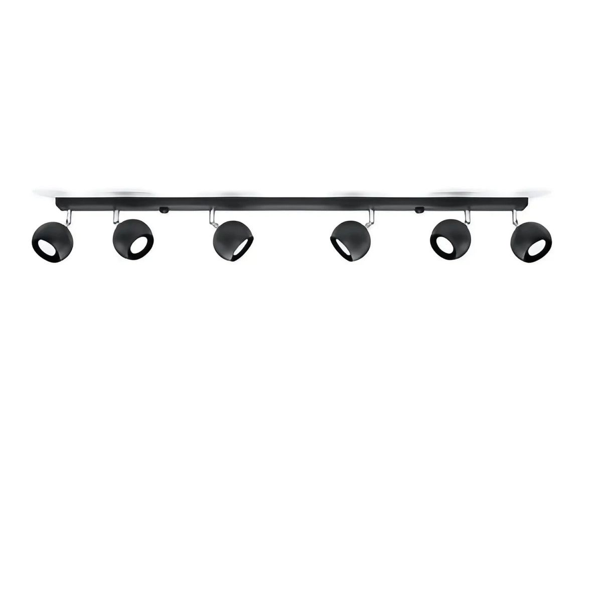 Plafonnier spots boules orientables, de 2 à 6 sources GU10, noir