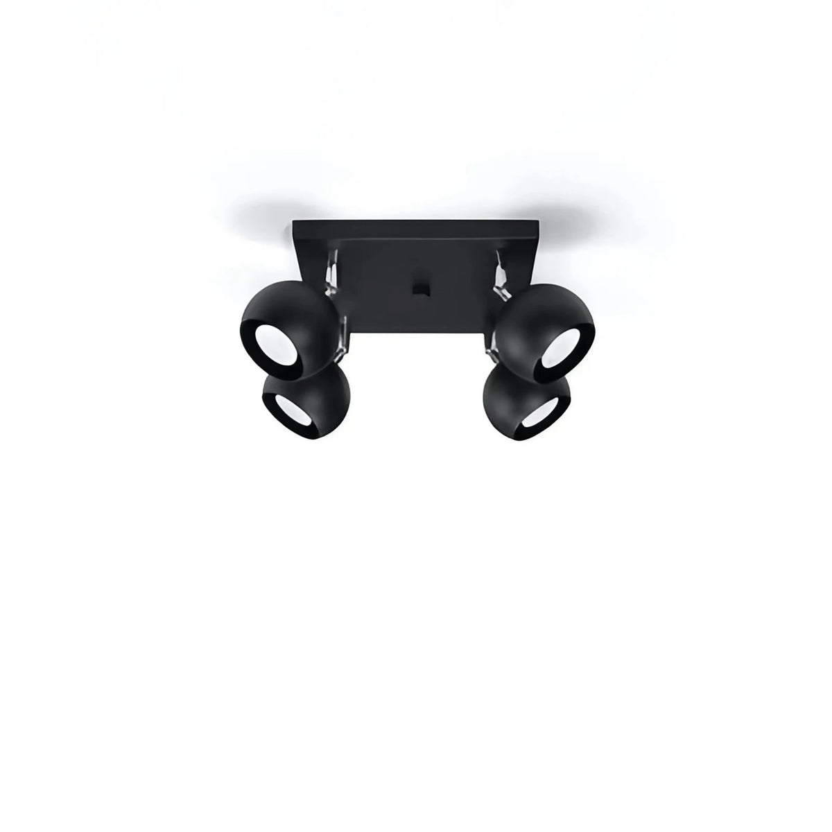 Plafonnier spots boules orientables, de 2 à 6 sources GU10, noir