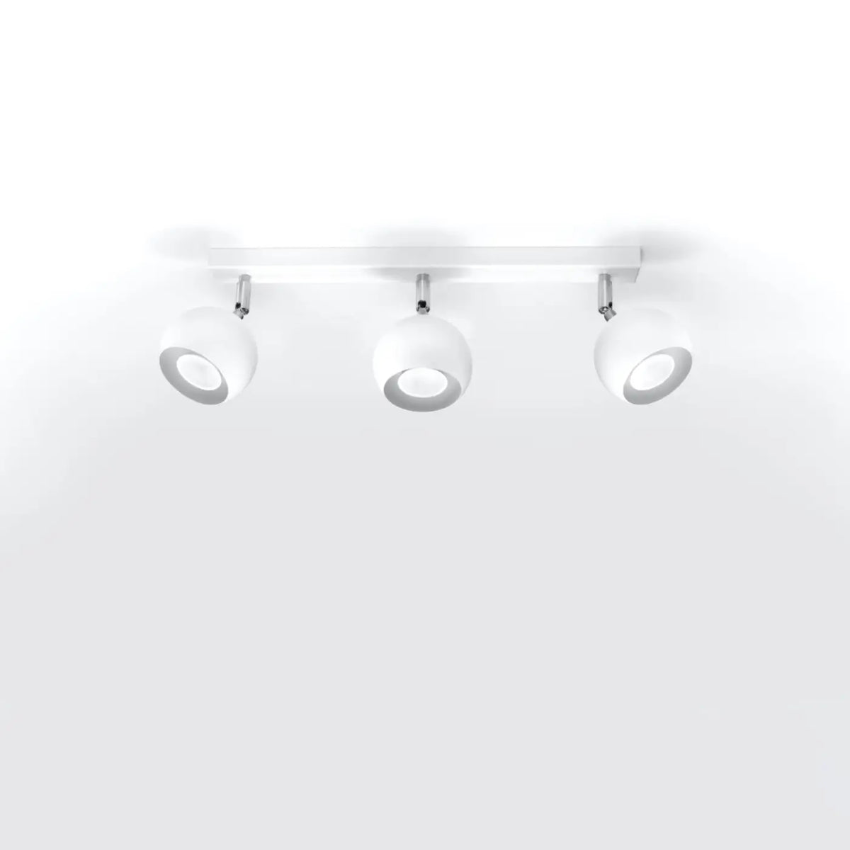 Plafonnier spots boules orientables, de 2 à 6 sources GU10, blanc