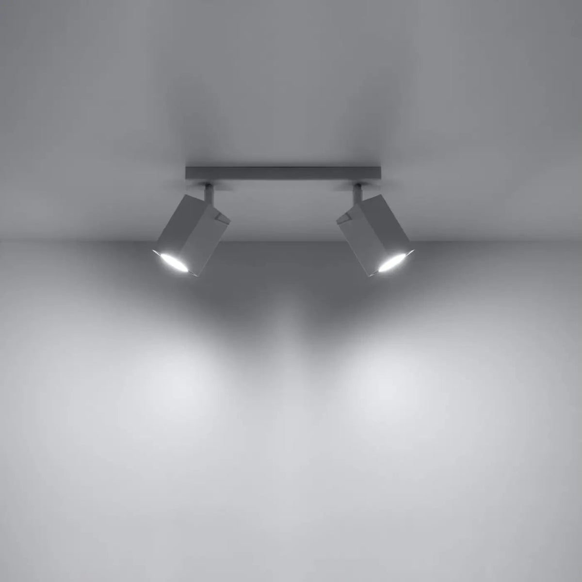 Plafonnier spots cubes orientables en acier, 2 à 6 sources