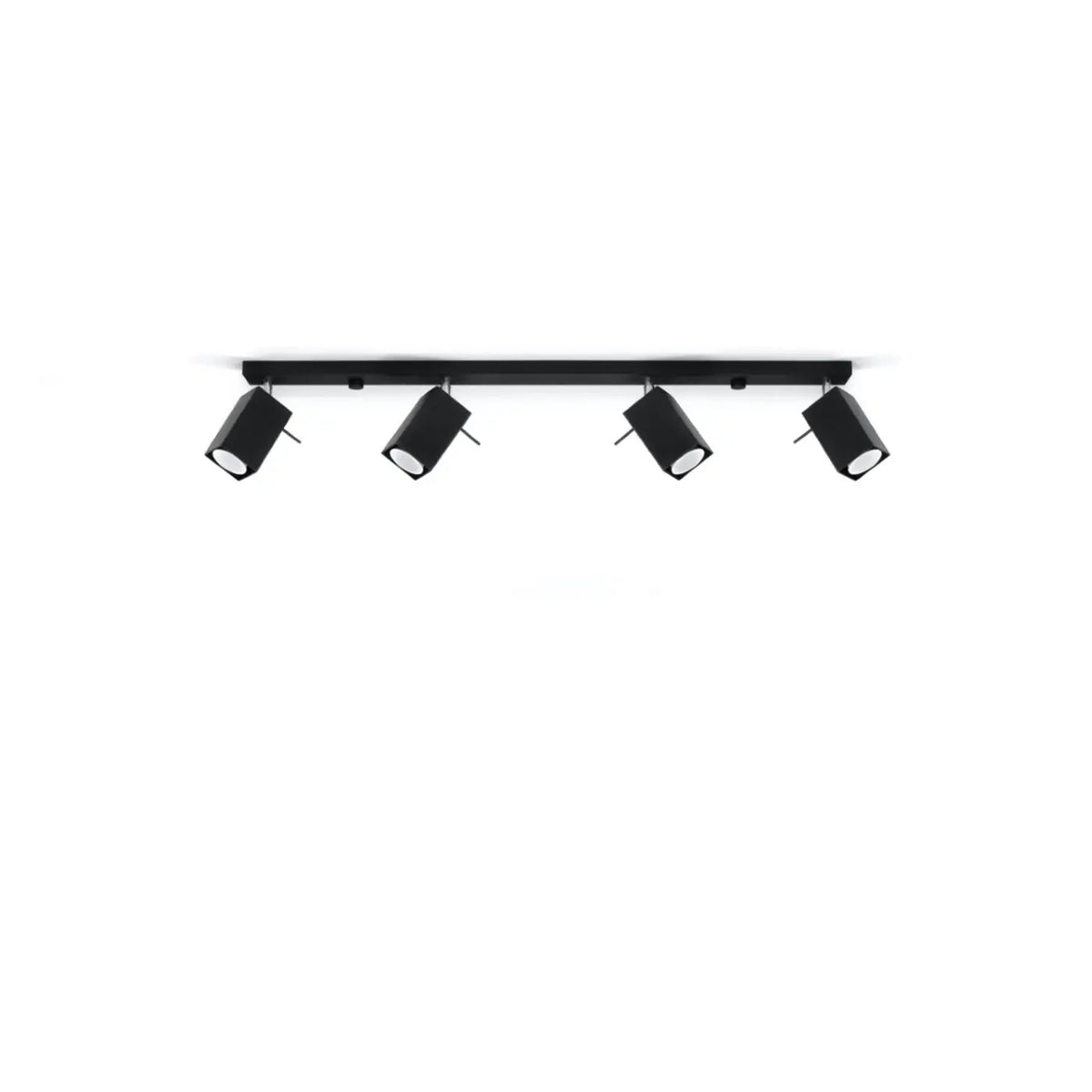Plafonnier spots cubes orientables en acier, 2 à 6 sources, noir