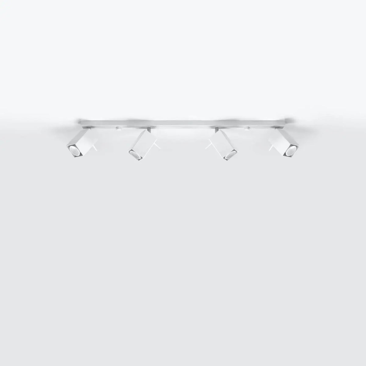 Plafonnier spots cubes orientables en acier, 2 à 6 sources, blanc