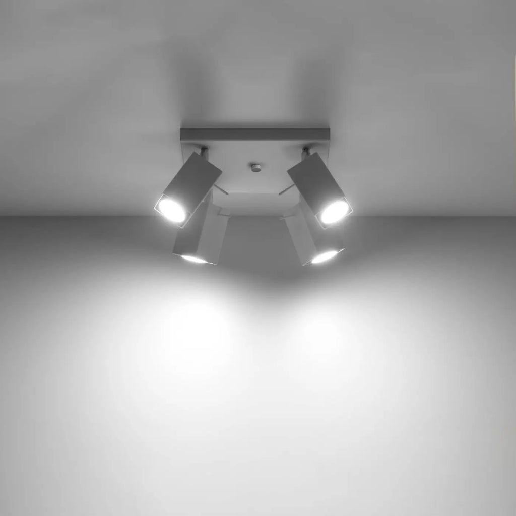 Plafonnier spots cubes orientables en acier, 2 à 6 sources