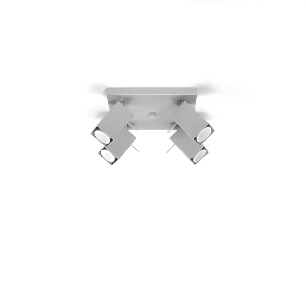 Plafonnier spots cubes orientables en acier, 2 à 6 sources, gris