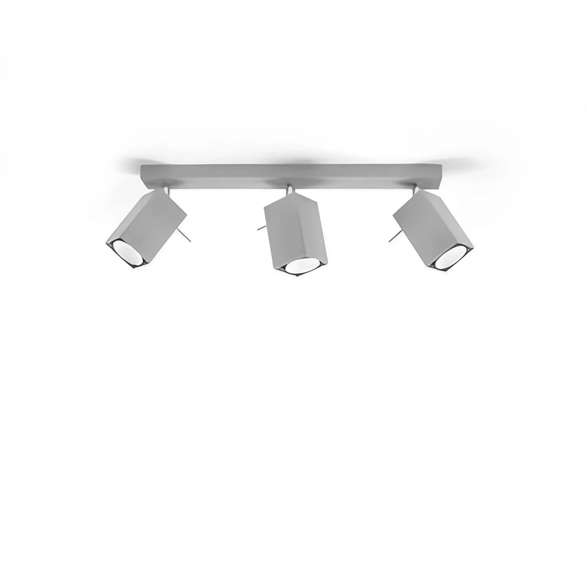 Plafonnier spots cubes orientables en acier, 2 à 6 sources, gris