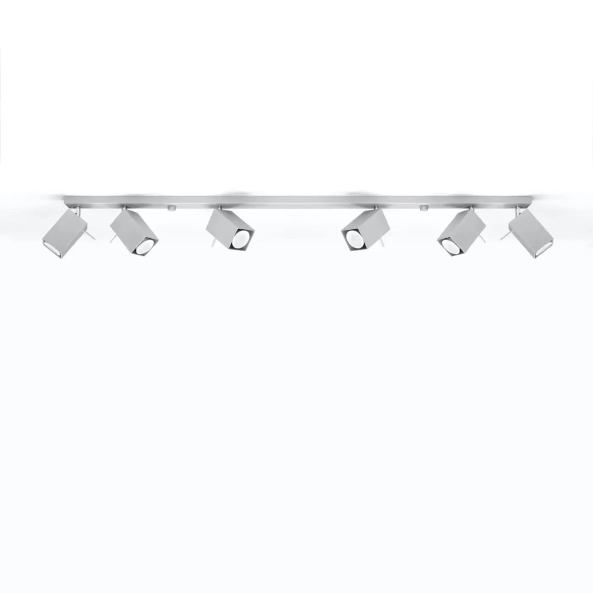 Plafonnier spots cubes orientables en acier, 2 à 6 sources, gris