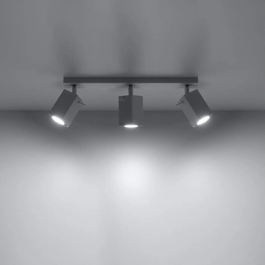 Plafonnier spots cubes orientables en acier, 2 à 6 sources