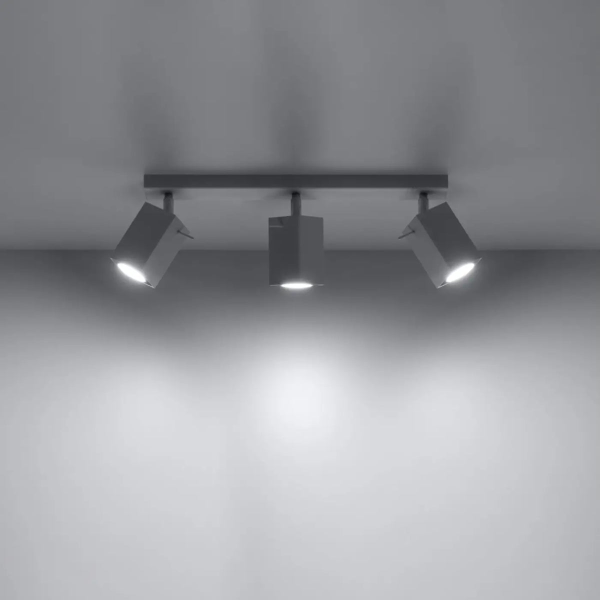 Plafonnier spots cubes orientables en acier, 2 à 6 sources