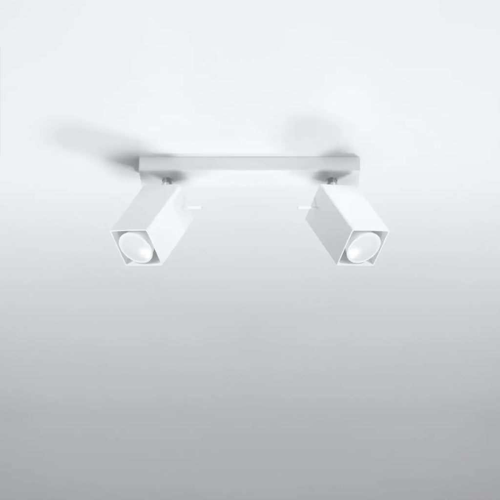 Plafonnier spots cubes orientables en acier, 2 à 6 sources, blanc